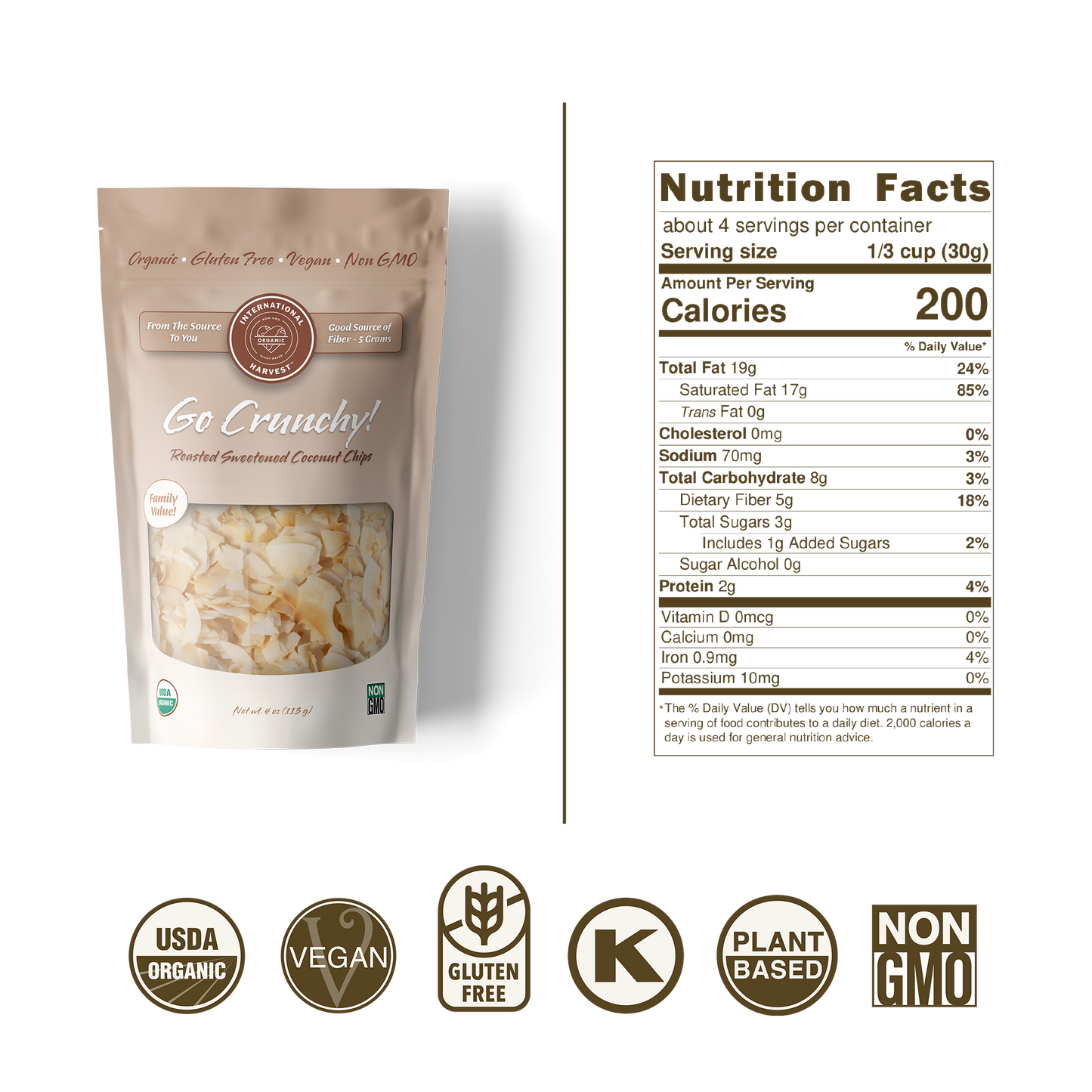 Go Crunchy! Roasted Sweetened Coconut Chips