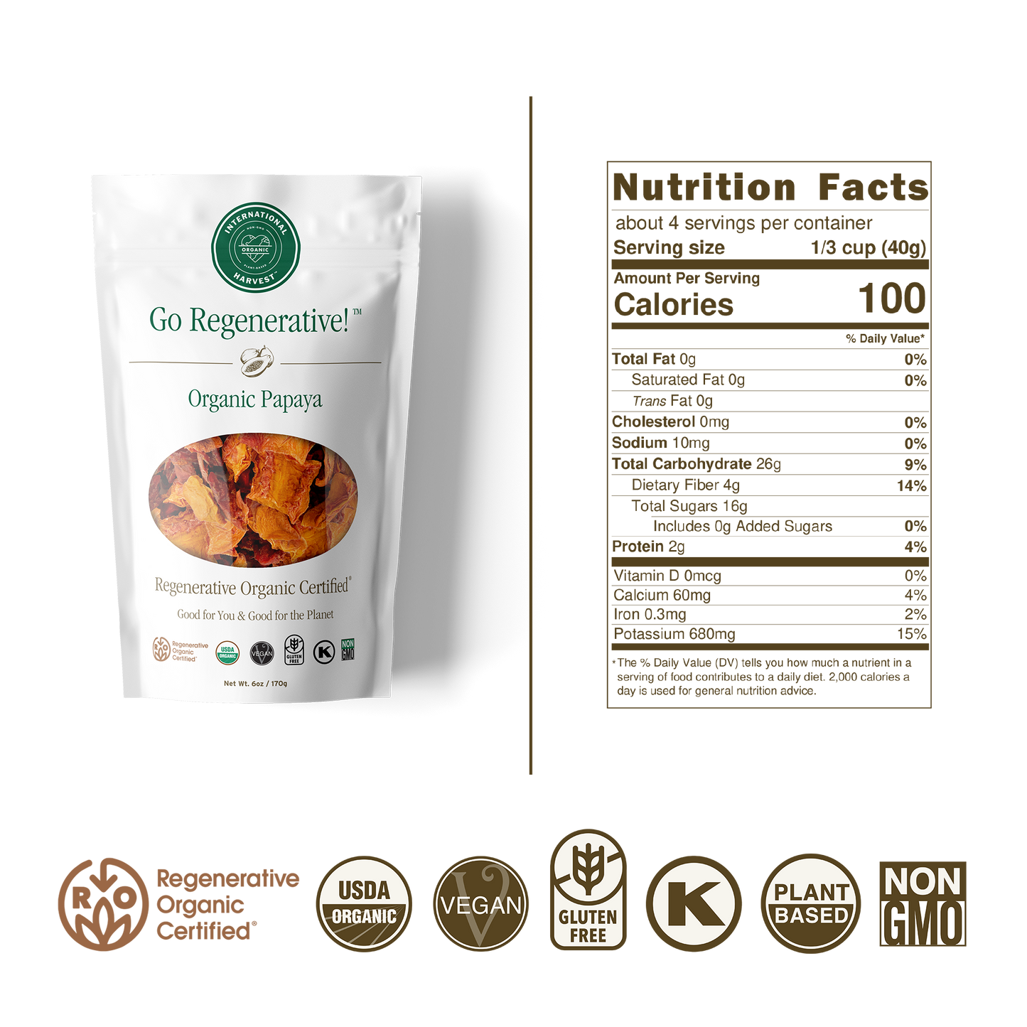 Go Regenerative! Organic Dried Papaya