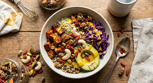 Pumpkin Seed Power Bowl with Golden Coconut-Tahini
