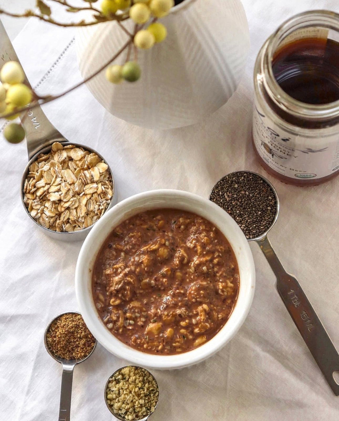 5-Minute Dark Chocolate Super Seed Overnight Oats