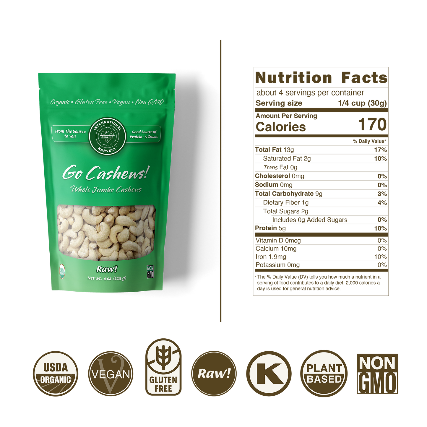 Go Cashews! Whole Jumbo Cashews