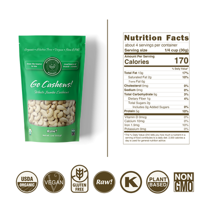 Go Cashews! Whole Jumbo Cashews