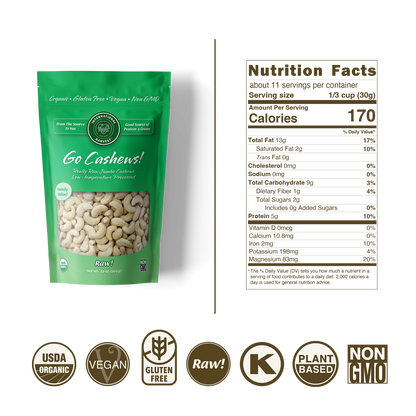 Go Cashews! Really Raw Jumbo Cashews