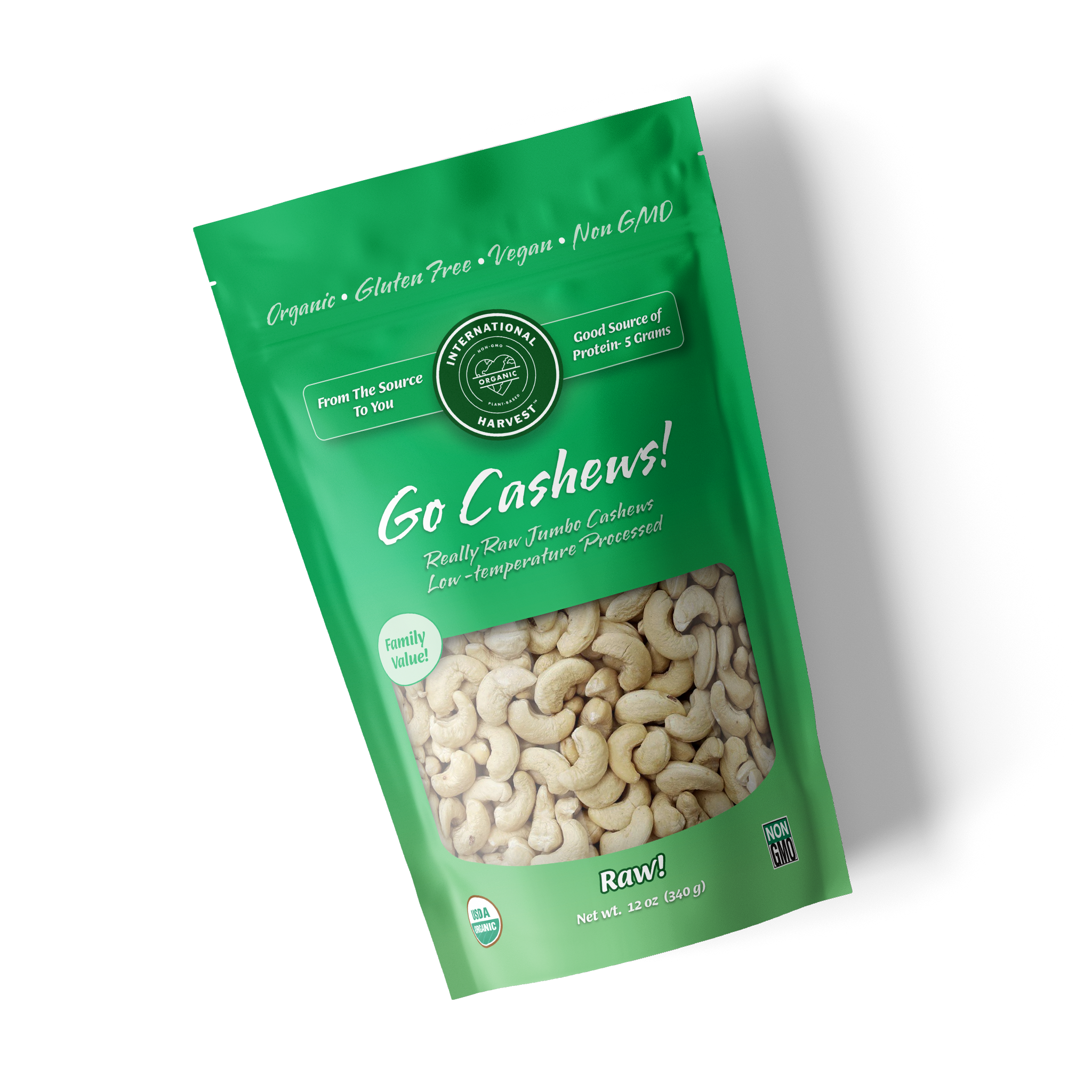 Go Cashews! Really Raw Jumbo Cashews – International Harvest
