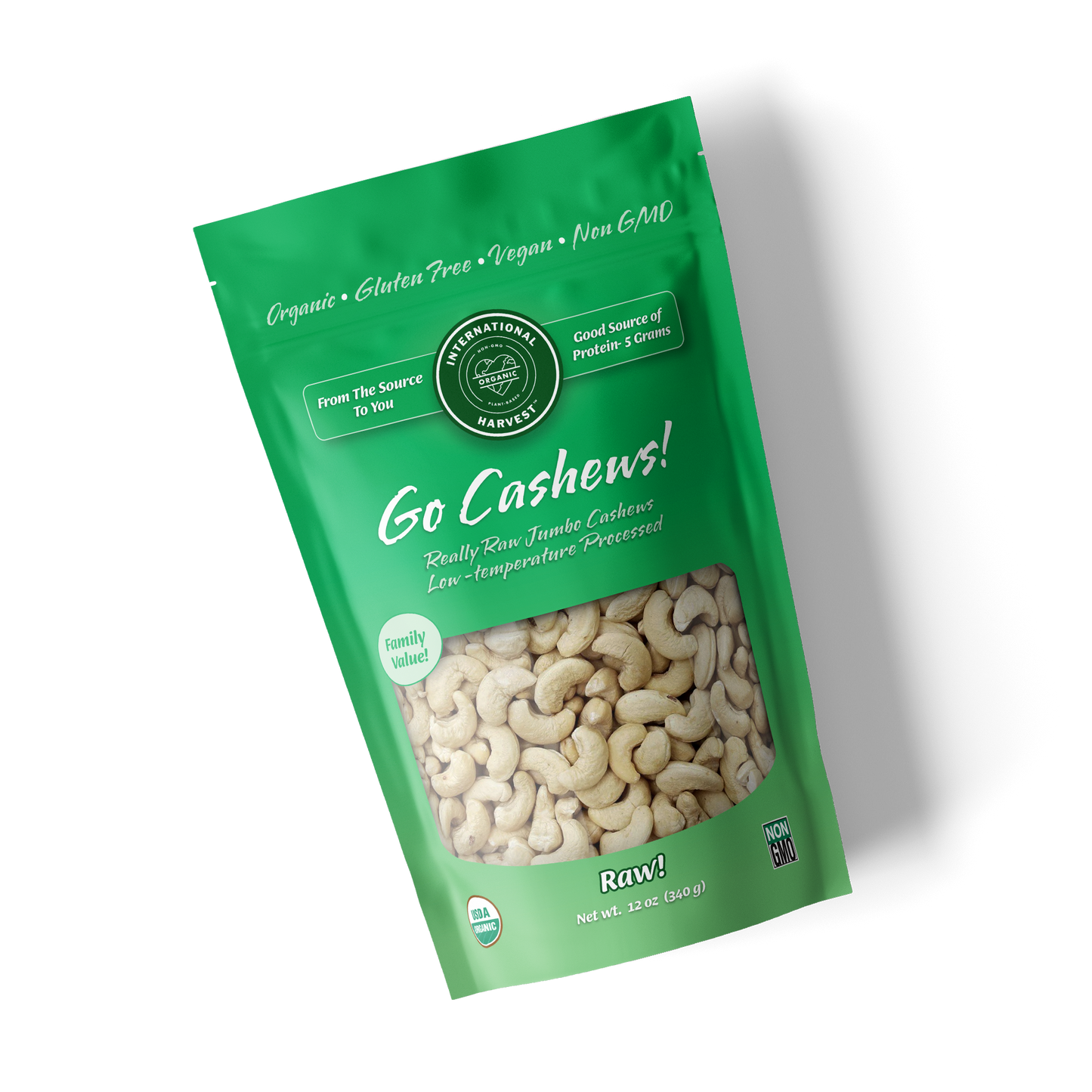 Go Cashews! Really Raw Jumbo Cashews
