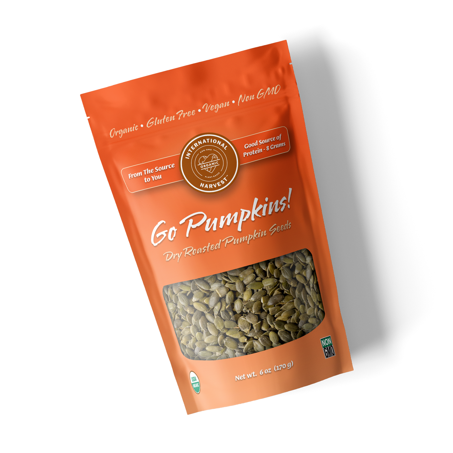 Go Pumpkins! Dry Roasted Pumpkin Seeds